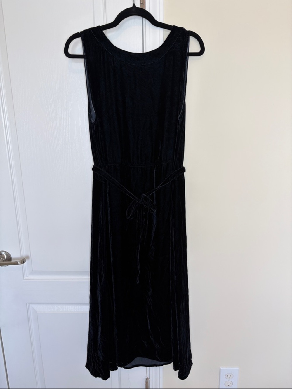 CP shades deep navy velvet dress